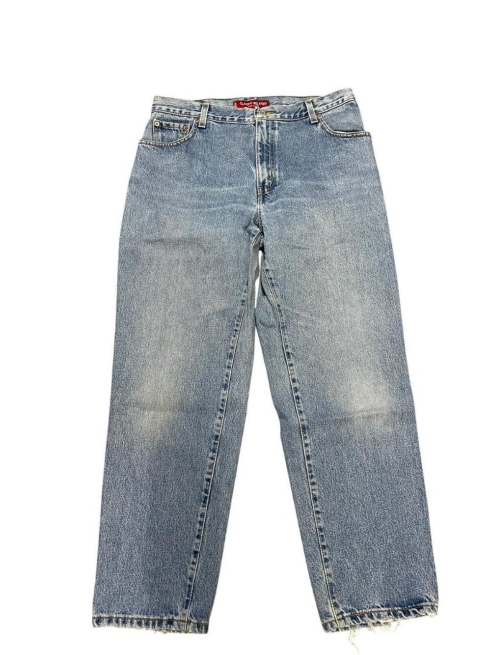 Vintage Levi's 550 Classic Relaxed Tapered Leg Blue Jeans Light Wash Denim 14S